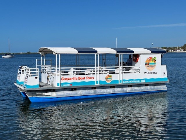 exterior of the gasparilla boat tours boat